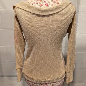 Vintage Body language from Paris metallic top